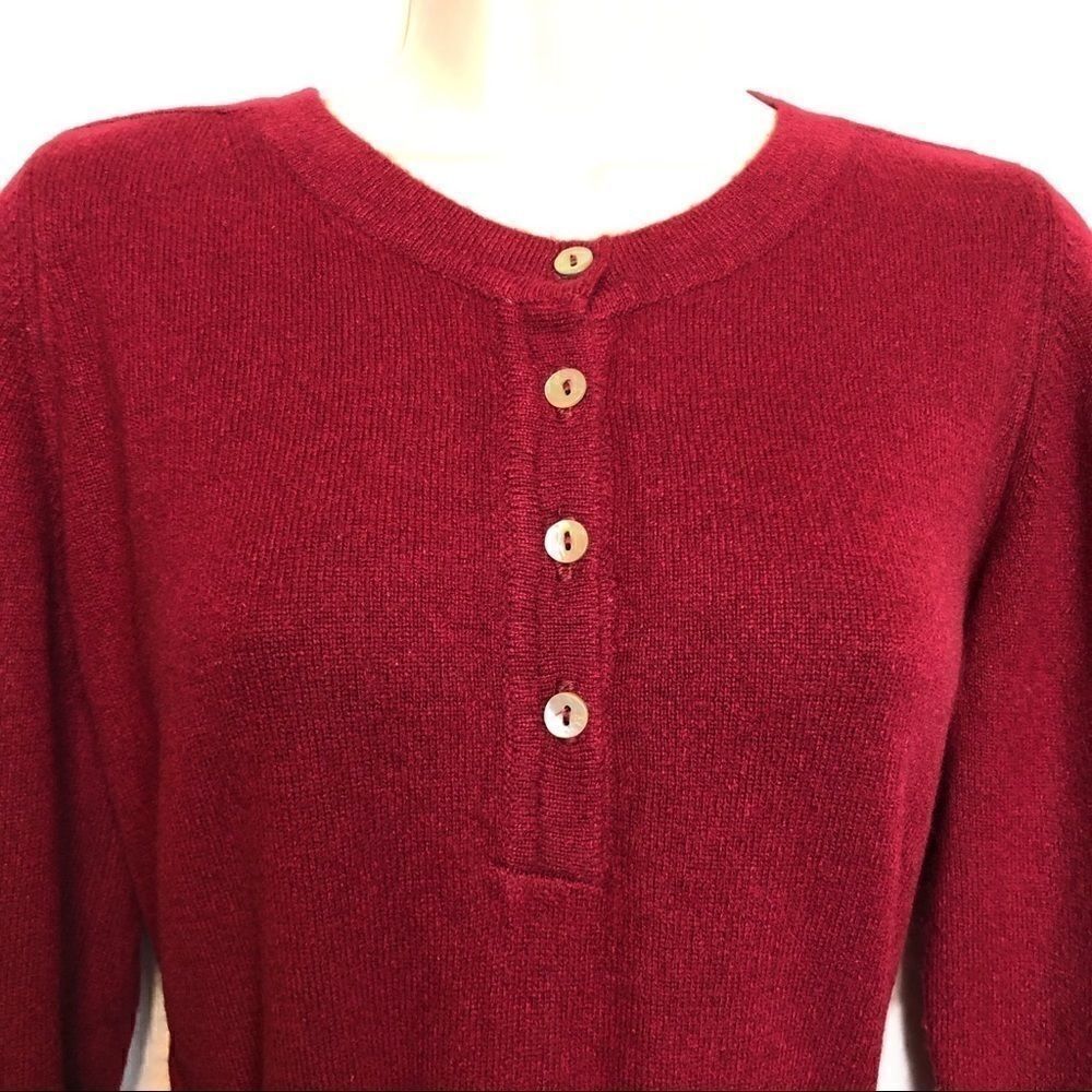 VINTAGE  100% Cashmere Dress Orvis by Jacques deLoux in Cranberry Women’s Small - Picture 2 of 10
